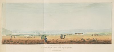 En udsigt over Cape Town, Table Bay og Tygerberg, fra Travels in the Interior of Southern Africa, vol. 1 af William John (after) Burchell