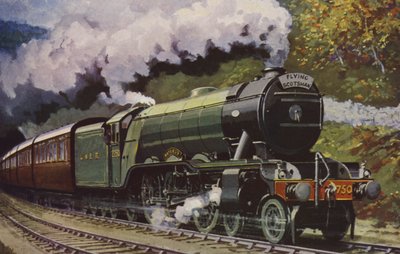 LNER "Flying Scotsman" Express (farvelitografi) af William John Patton McDowell