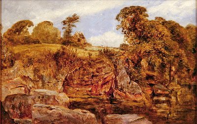 I nærheden af Roslyn Castle, Skotland (olie på panel) af William Joseph J.C. Bond