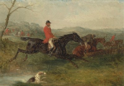 Rævejagt: Rydning af en bæk (olie på møllebræt) af William Joseph Shayer