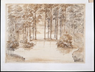 Chiswick, design til fremstilling af en vand skovhave (pen & blæk og vask over blyant) af William Kent