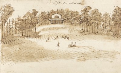 Deer Park (pen og blæk med vask på papir) af William Kent