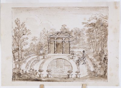 Blomstertempel og rund pool af William Kent