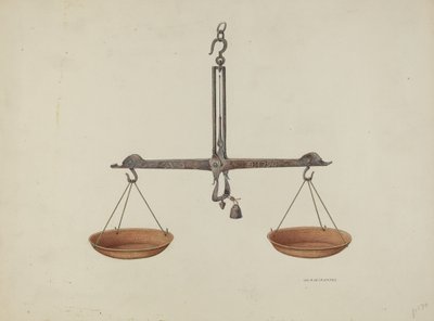 Vægtvægte, ca. 1940. af William Kieckhofel
