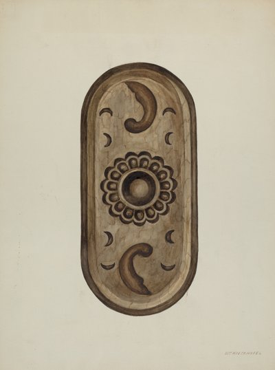Detalje, Side af Confessional, 1937. af William Kieckhofel