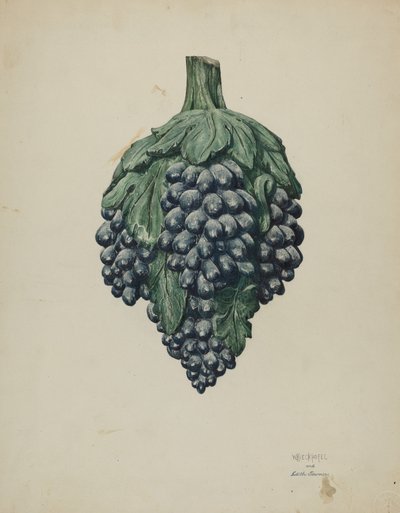Vinbutiks emblem, ca. 1940. af William Kieckhofel