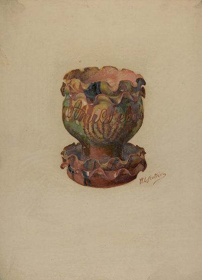 Pa. Tysk Urtepotte og Bakke, ca. 1936. af William L Antrim