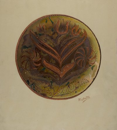 Pa. Tysk Tavle, ca. 1937. af William L Antrim