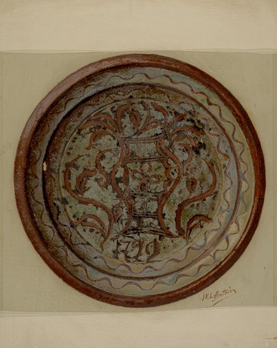 Pa. Tysk Tavle, ca. 1937. af William L Antrim