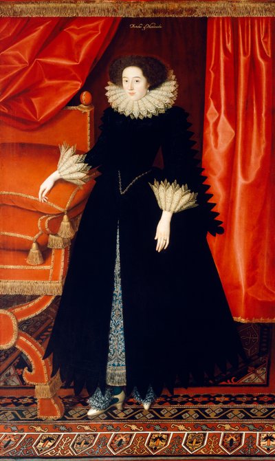 Elizabeth Bassett ca. 1615 (olie på lærred) af William Larkin