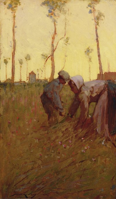 Hay Time (olie på lærred) af William Lee Hankey