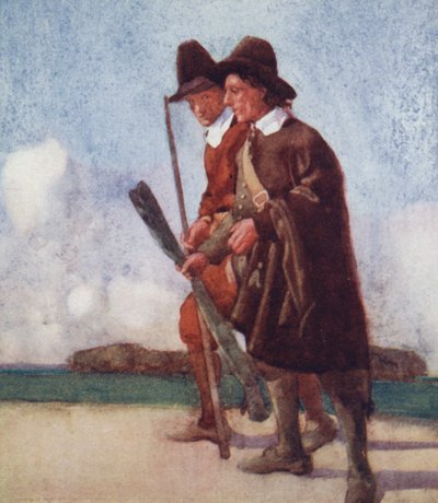 Illustration til The Compleat Angler af Izaak Walton (farve litho) af William Lee Hankey