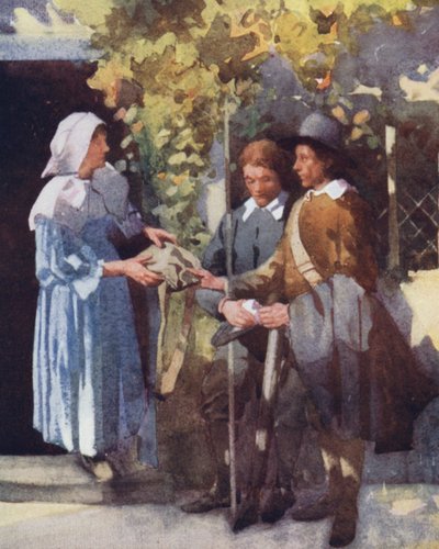 Illustration til The Compleat Angler af Izaak Walton (farve litho) af William Lee Hankey
