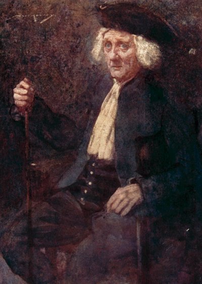 Illustration til The Deserted Village af Oliver Goldsmith (farve litho) af William Lee Hankey