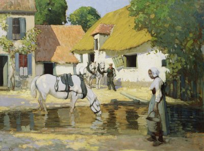 The Lower Court (olie på lærred) af William Lee Hankey