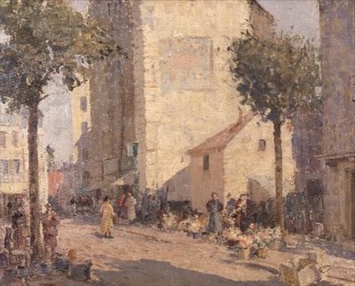 Keramik og blomster, Dieppe af William Lee Hankey