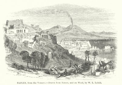 Napoli, fra Vomero (gravering) af William Leighton (after) Leitch