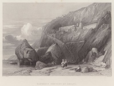 Kapucinerkloster i Amalfi (gravering) af William Leighton Leitch