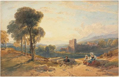 Landskab, Italien, 1872. af William Leighton Leitch