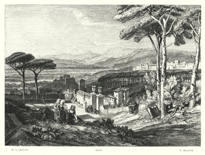 Lord Byrons barn Harold, Canto IV, strofe 174 (gravering) af William Leighton Leitch