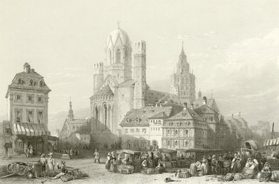 Mayence-katedralen, Rhinen af William Leighton Leitch