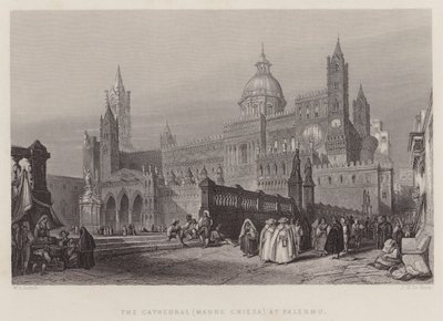 Katedralen (Madre Chiesa) i Palermo (gravering) af William Leighton Leitch