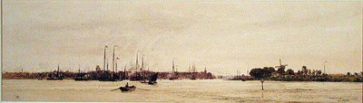 Dordrecht (akvarel på papir) af William Lionel Wyllie