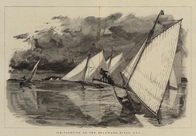 Is-Yachting på Delaware-floden, USA af William Lionel Wyllie