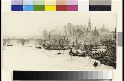 London Bridge, Cannon Street og Billingsgate af William Lionel Wyllie
