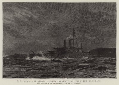 Mobilisering af flåden, H M S Rodney leder blokaden af William Lionel Wyllie