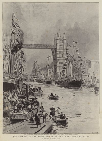 Åbningen af Tower Bridge af HKH Prinsen af Wales af William Lionel Wyllie