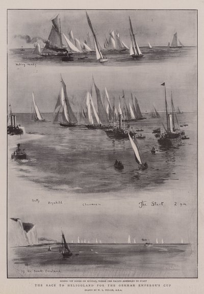 Kapsejlads til Helgoland om den tyske kejserpokal af William Lionel Wyllie