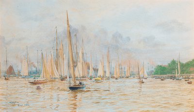 Regattaen i Kiel af William Lionel Wyllie