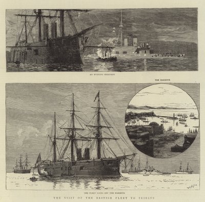 Den britiske flådes besøg i Trieste af William Lionel Wyllie