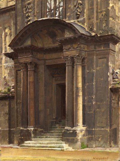 The Porch of the Old Ashmolean, Oxford af William Logsdail