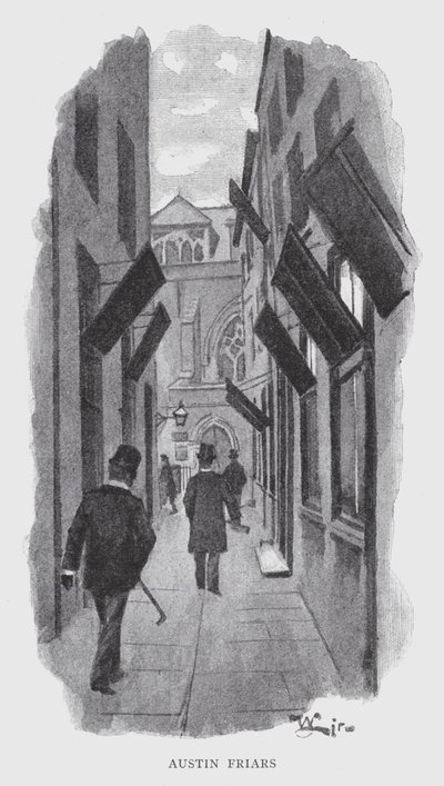 Austin Friars (Litho) af William Luker