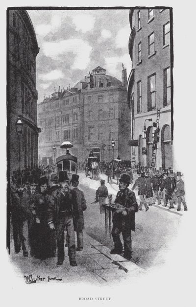 Broad Street (litho) af William Luker