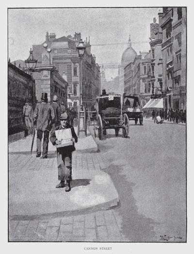 Cannon Street (litho) af William Luker