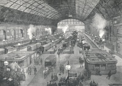 Cannon Street Station - Nat, 1891 af William Luker