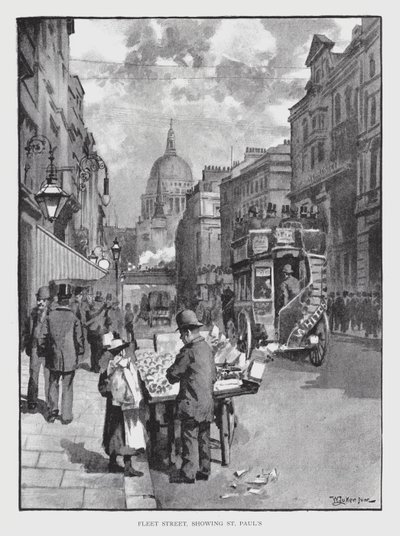 Fleet Street, der viser St Paul