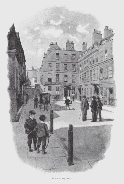 Gough Square (litho) af William Luker