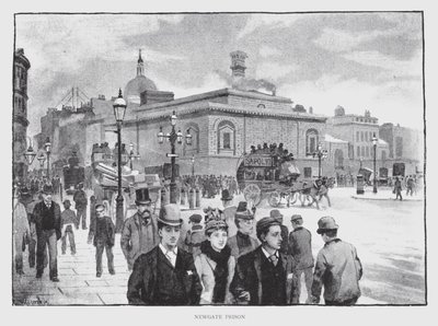 Newgate Prison (litho) af William Luker