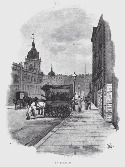 Smithfield (litho) af William Luker