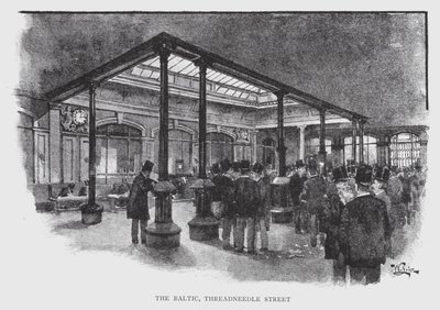 The Baltic, Threadneedle Street (litho) af William Luker