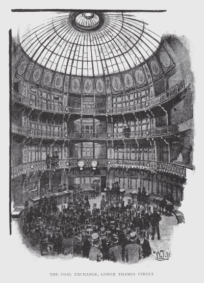 The Coal Exchange, Lower Thames Street (litho) af William Luker
