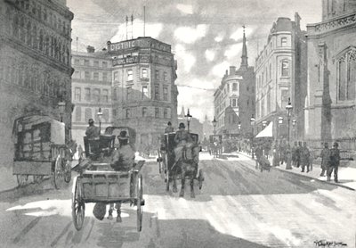 The Mansion House Station, District Railway Queen Victoria Street, 1891 af William Luker