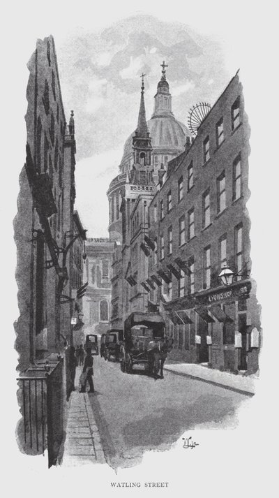 Walting Street (litho) af William Luker