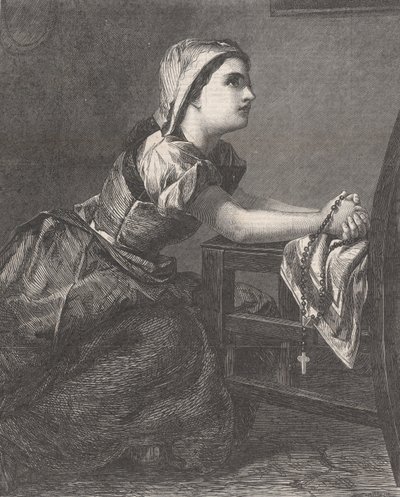 La Prière The Prayer, fra Illustrated London News, 2. marts 1867. af William Luson Thomas