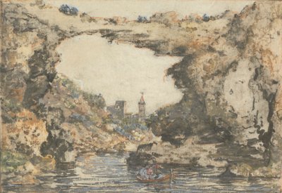 Rock Bridge ved Virgils skole af William Marlow