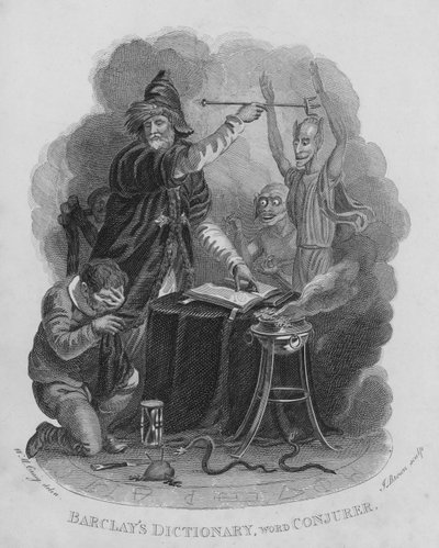 Barclays Dictionary, ord: Conjurer (gravering) af William Marshall (after) Craig